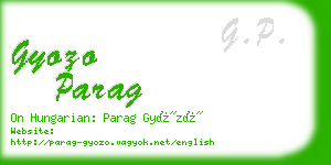 gyozo parag business card